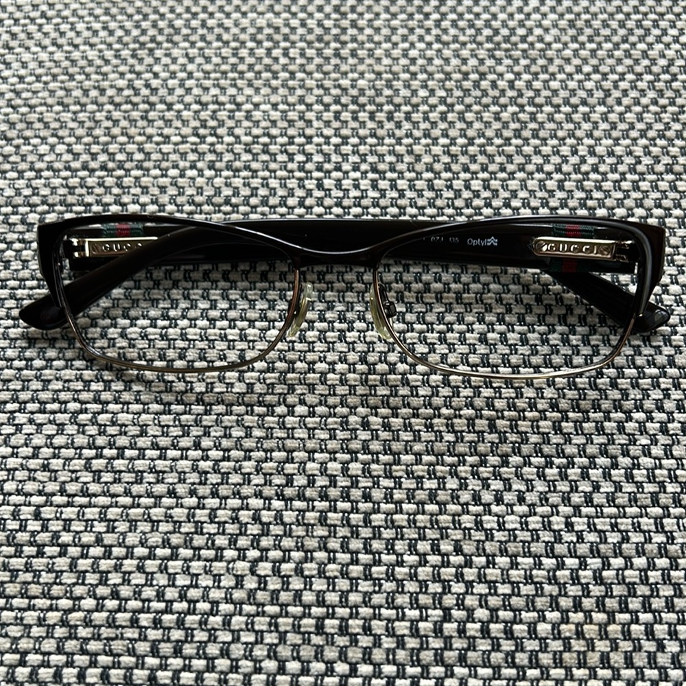 Gucci GG 4244 0ZJ Brown Gold Eyeglasses Frames 53-16 135 Italy Fashion